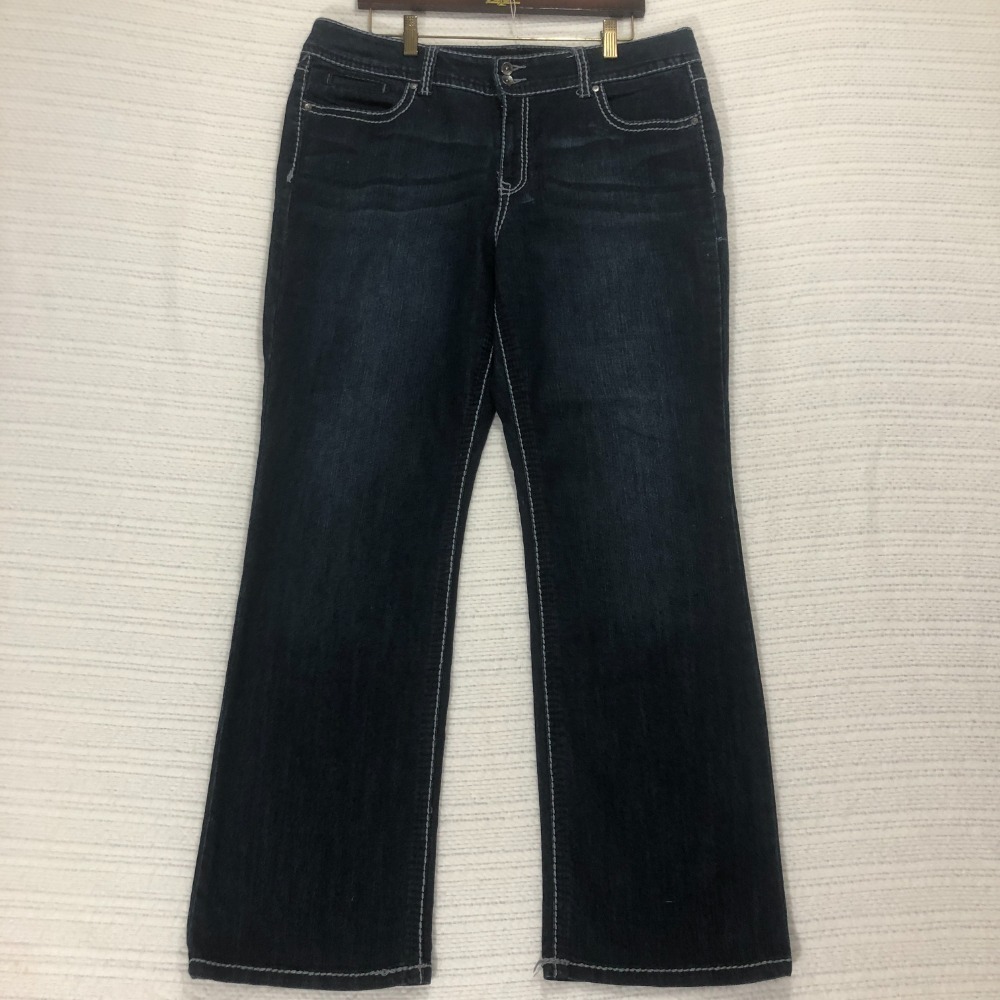 Nine‎ West Jeans Dark Wash Jeans Bootcut Embellished Pockets Women's Size 14